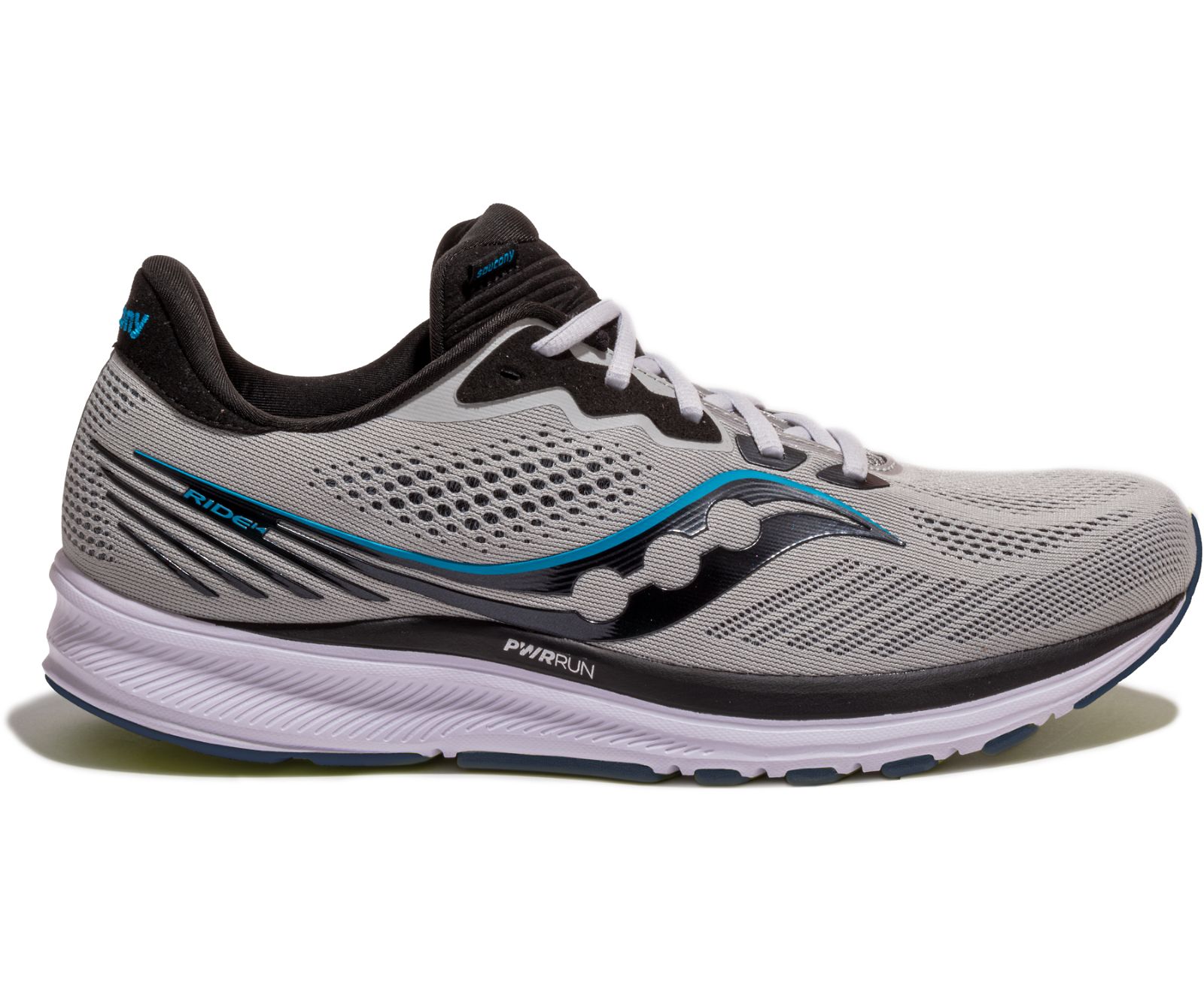 Saucony Ride 14 Men\'s Running Shoes Grey / Black | AU 547QMAZ